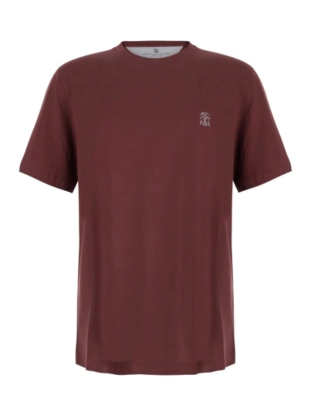 Tricou Brunello Cucinelli mov din bumbac