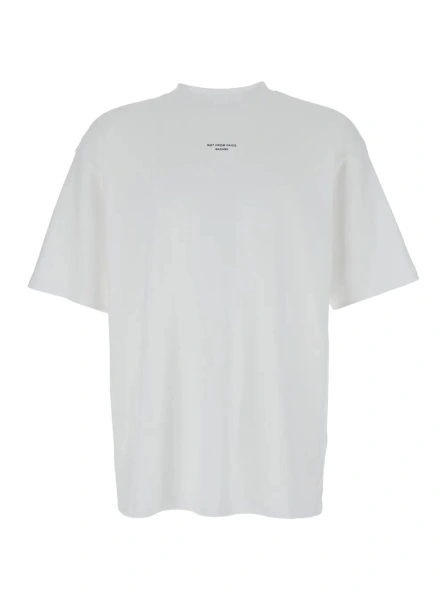 Tricou DRÔLE DE MONSIEUR alb din bumbac 'Le T-Shirt Slogan Classique'