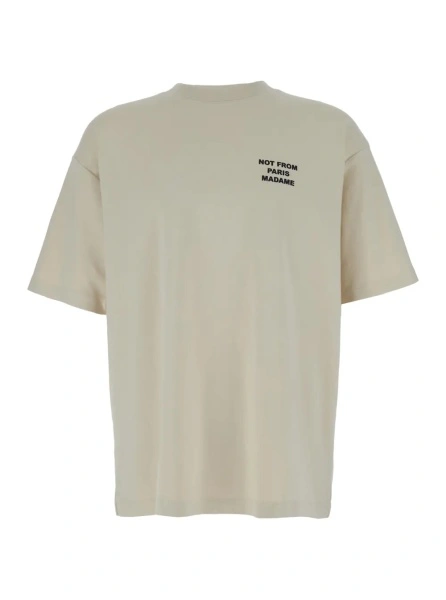 Tricou DRÔLE DE MONSIEUR bej din bumbac