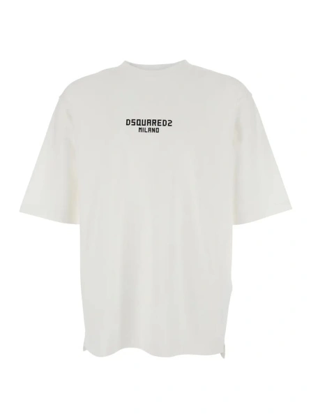 Tricou DSQUARED2 alb din bumbac