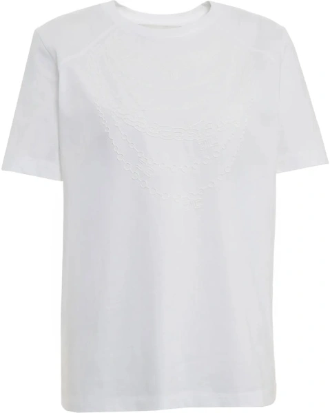 Tricou Elisabetta Franchi alb din bumbac