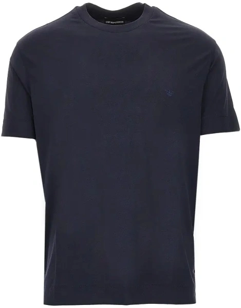 Tricou Emporio Armani albastru din jerse