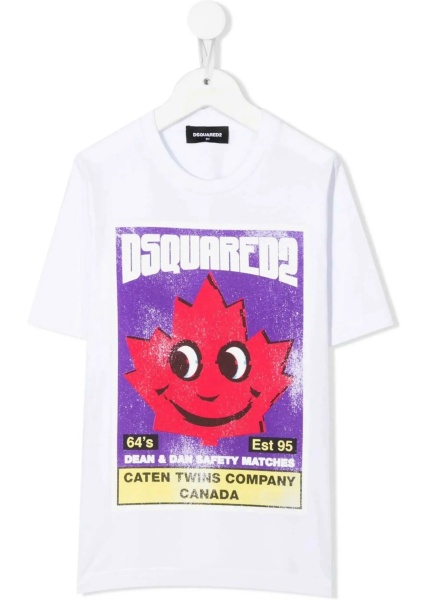 Tricou Front Logo And Leaf Print T-Shirt*