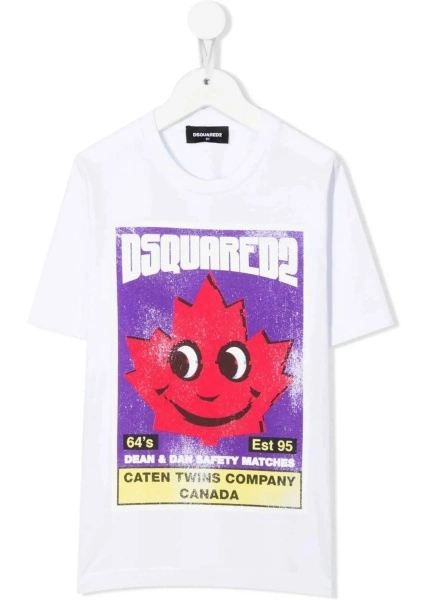Tricou Front Logo And Leaf Print T-Shirt*