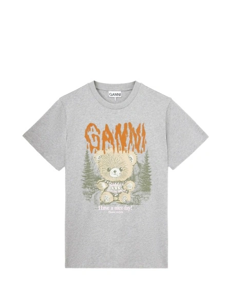 Tricou Ganni gri