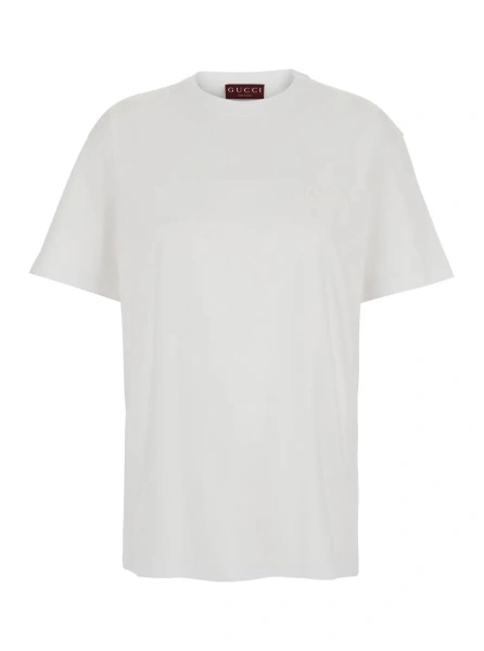 Tricou Gucci alb din bumbac