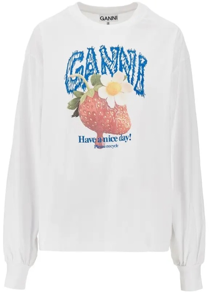 Tricou Jersey t-shirt with 'Strawberry' print