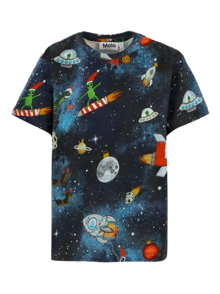 Tricou MOLO albastru din bumbac organic