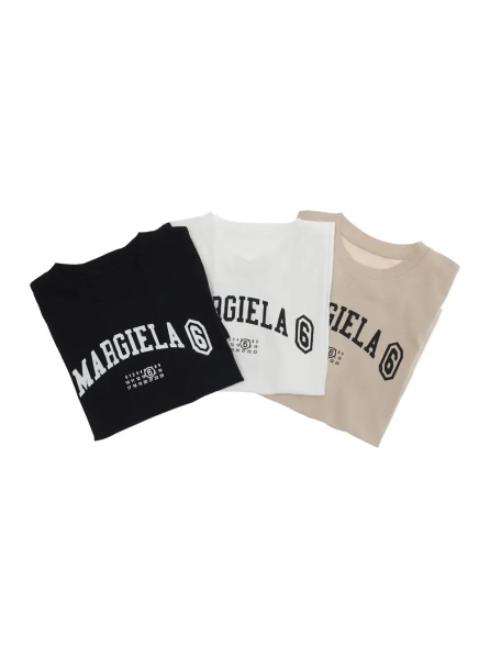 Tricou multicolor Set of three T-shirts with crew neck design and Logo lettering on the front in cotton for Boy