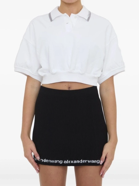 Tricou Polo Alexander Wang alb