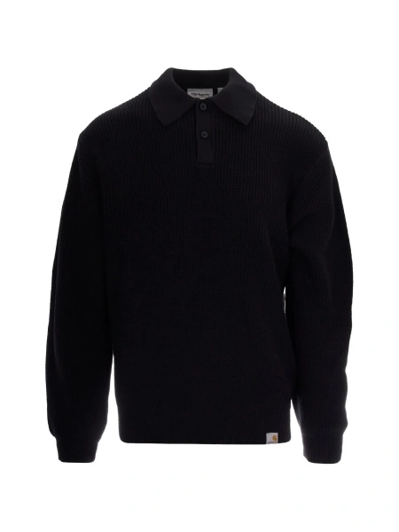 Tricou Polo Carhartt negru din bumbac