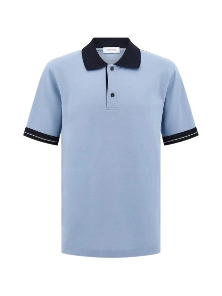 Tricou Polo Ferragamo albastru