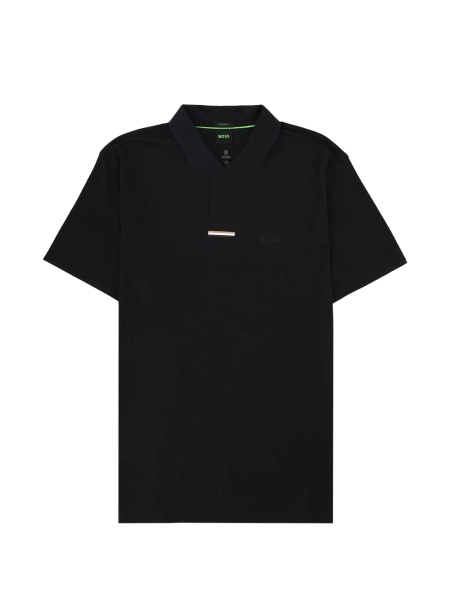 Tricou Polo Hugo Boss negru din modal si elastan