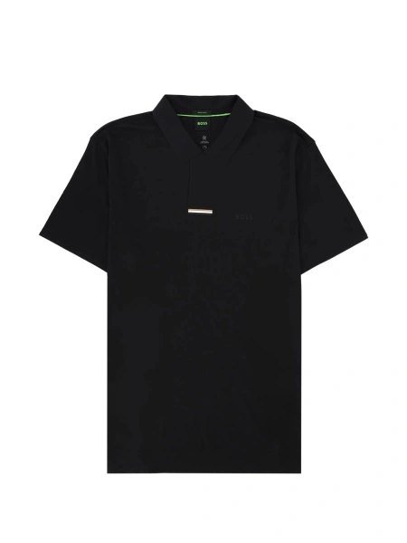 Tricou Polo Hugo Boss negru din modal si elastan