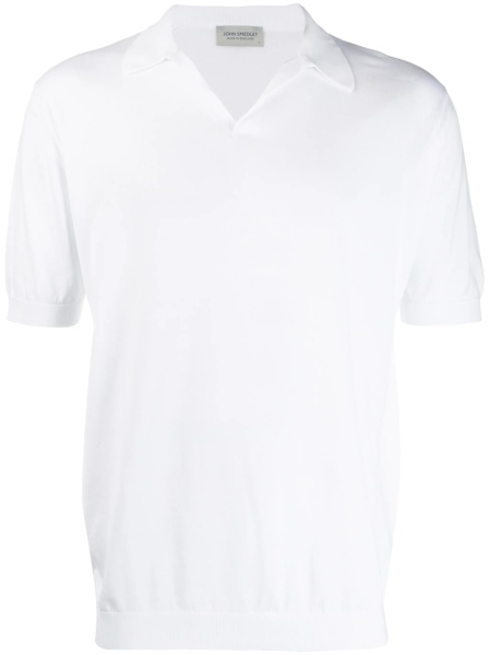 Tricou Polo John Smedley alb