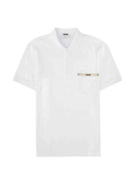 Tricou Polo Moschino alb