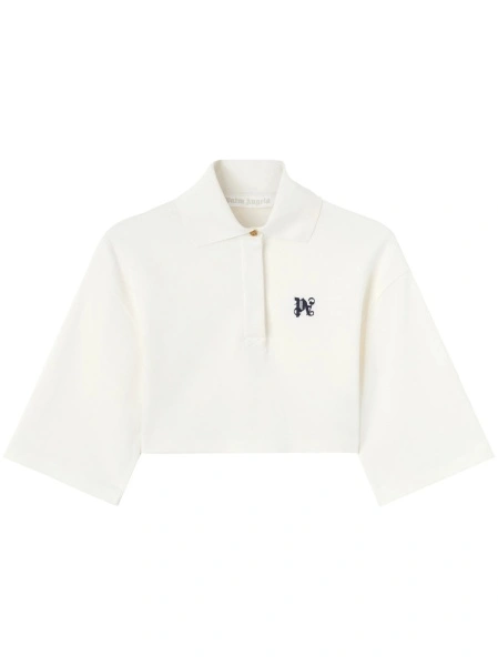 Tricou Polo Palm Angels alb