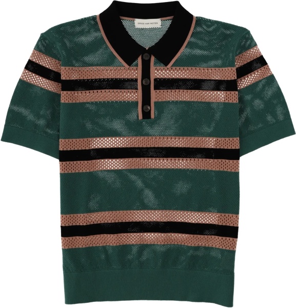 Tricou Polo Perforated "Mercy Stripe" Polo Shirt