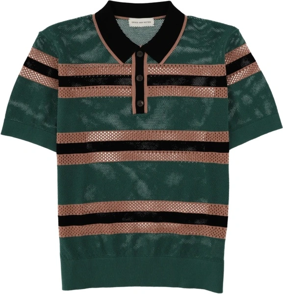 Tricou Polo Perforated "Mercy Stripe" Polo Shirt