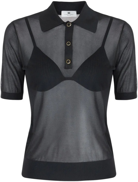 Tricou Polo Semi-transparent polo shirt