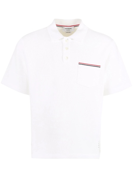 Tricou Polo Thom Browne alb