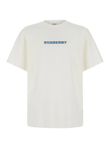 Tricou 'RYAN' white T-shirt with logo on the front and maxi logo on the back in cotton for men
