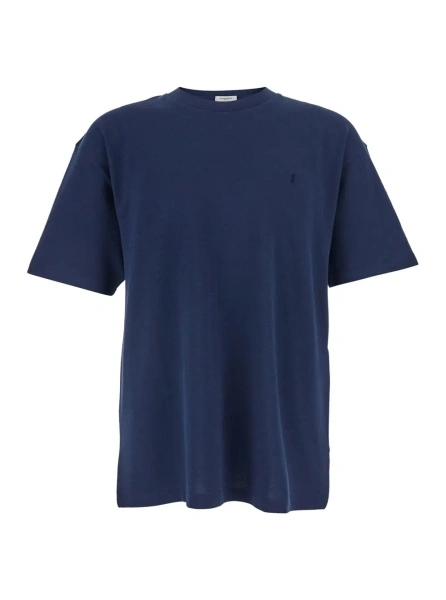 Tricou Saint Laurent albastru din bumbac