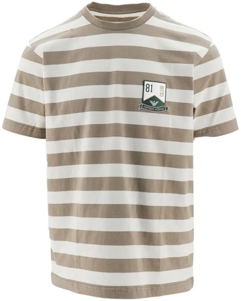 Tricou Striped T-shirt with EA Club patch