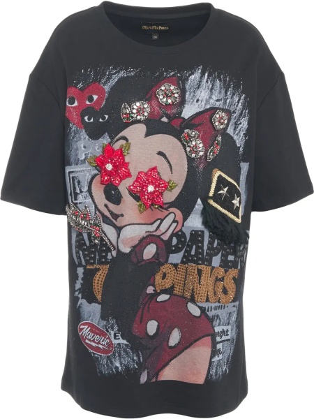 Tricou T-shirt with rhinestone application
