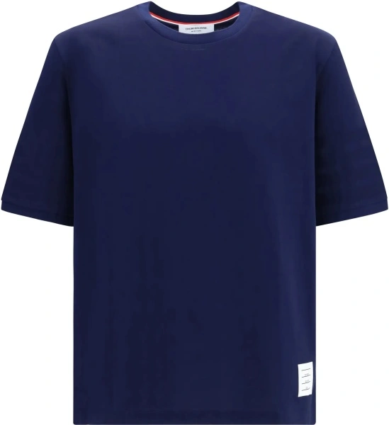 Tricou Thom Browne albastru din jerse