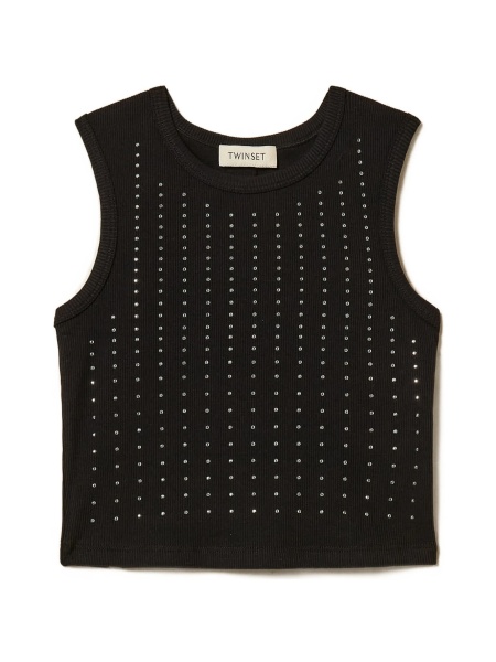 Tricou TWIN SET Girl negru