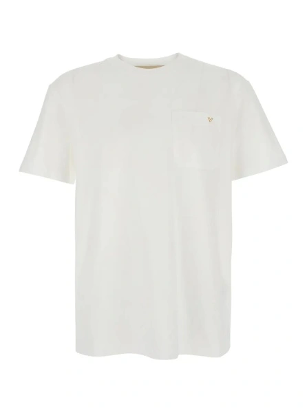 Tricou Valentino Garavani 'VLogo' alb din bumbac