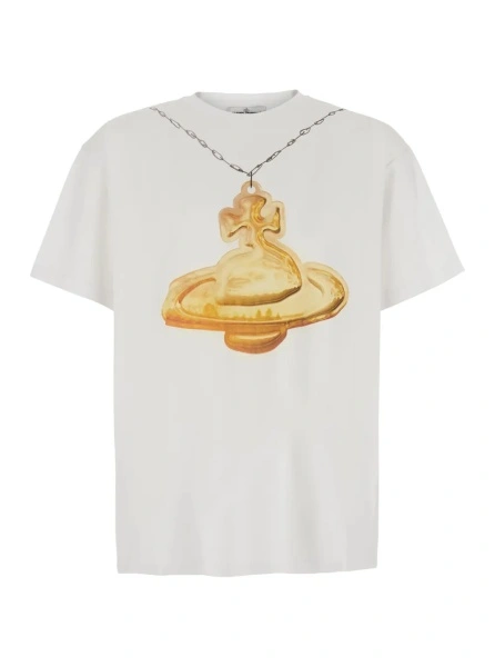 Tricou Vivienne Westwood alb din bumbac