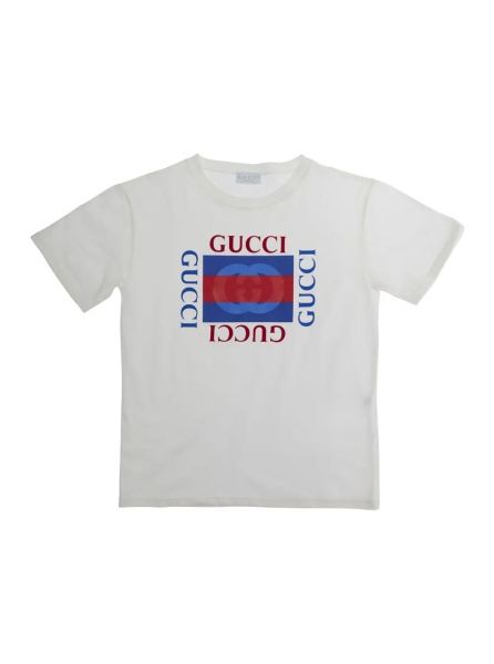 Tricou White T-Shirt '575114XJHO89214' with Logo on the Front in Cotton for Women