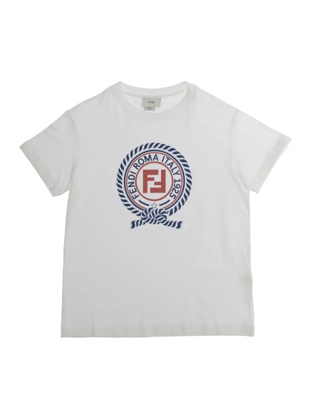 Tricou White T-Shirt - T-Shirt with Logo Print on the Front - In Cotton - Unisex