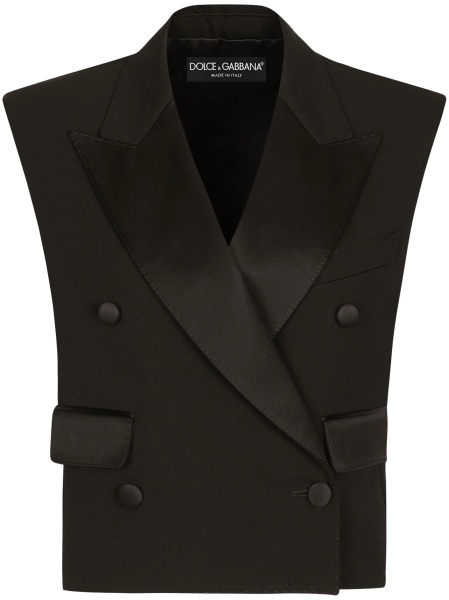 Vesta Dolce & Gabbana neagra din lana si polyester