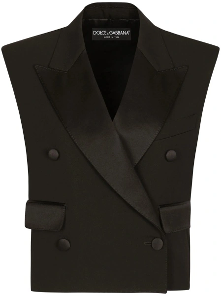 Vesta Dolce & Gabbana neagra din lana si polyester