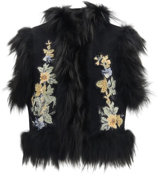 Vesta Fendi neagra din lana virgina