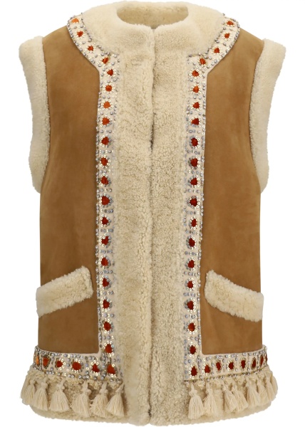 Vesta Suede and fur Vest