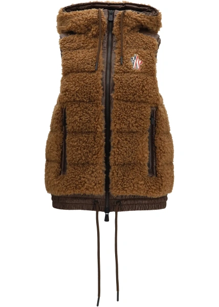 Vesta Wool-effect padded zip-up Vest