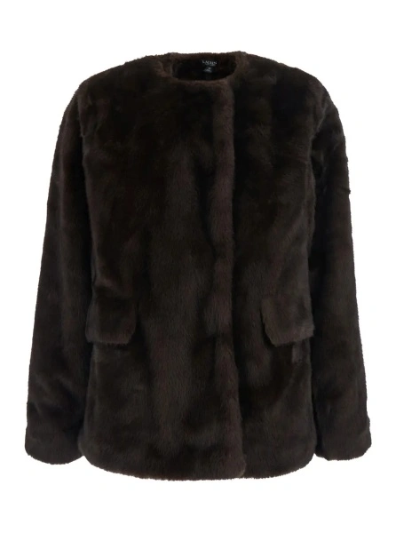 Blana Ralph Lauren maro din shearling si piele