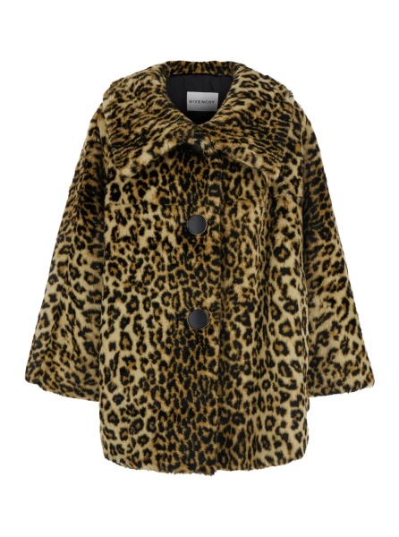 Blanuri Shearling with Leopard Details in Brown Leather Women