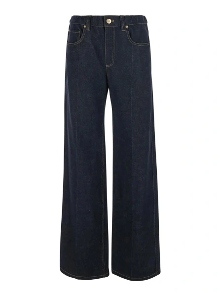 Blugi Brunello Cucinelli albastri din denim