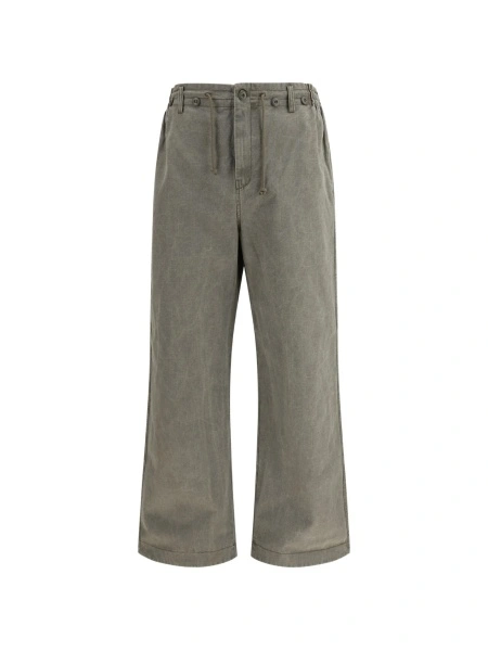 Blugi evazati Golden Goose gri din bumbac