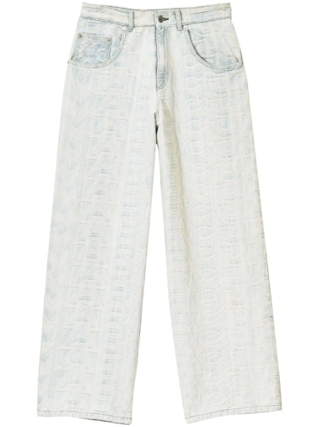 Blugi evazati Marc Jacobs gri din bumbac si polyester