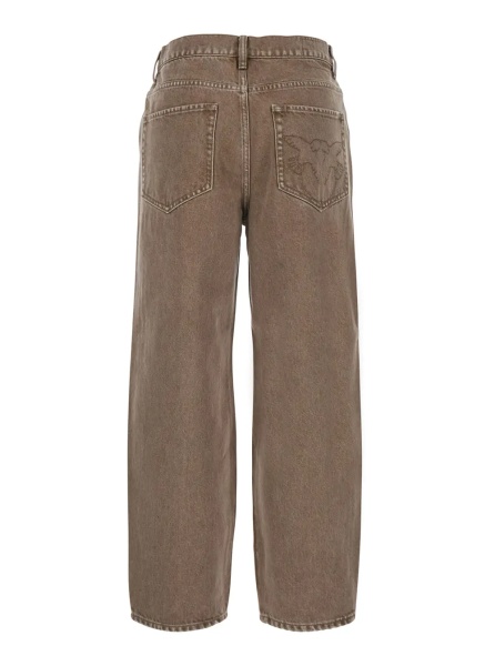 Blugi Five-pocket design jeans with bleach effect in blue denim