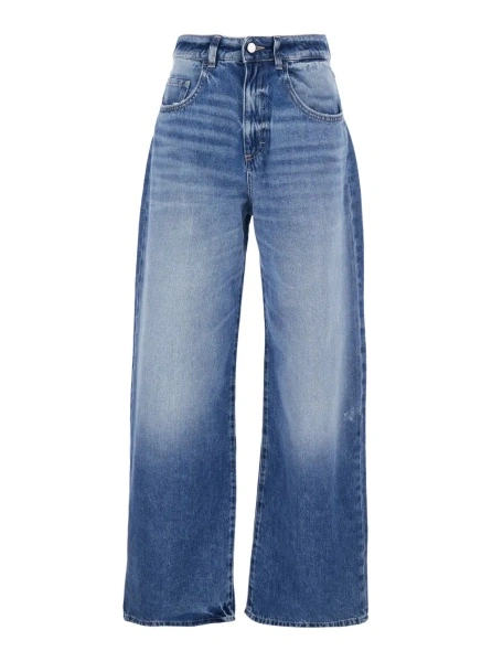 Blugi Icon Denim albastri din denim