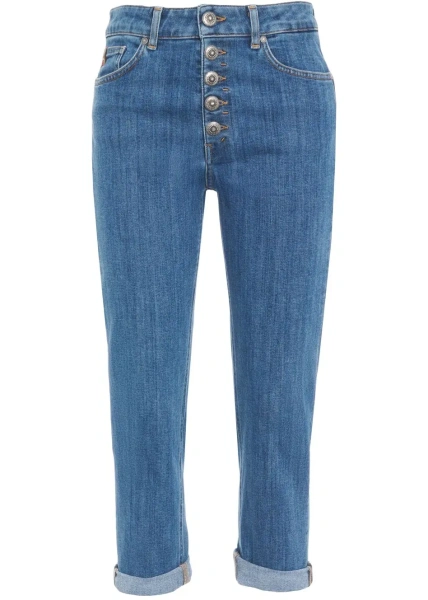 Blugi skinny Dondup albastri din denim