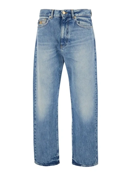 Blugi Versace albastri din denim