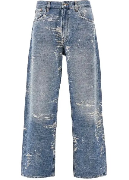 Blugi Vintage-effect oversized jeans